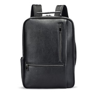 Men Business Leather Backpack 15.6 Inch Laptop Backpack Men Genuine Leather Backpacks