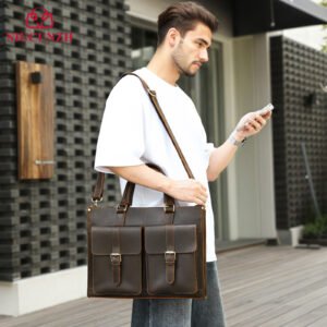 MARRANT Vintage Crazy Horse Genuine Leather Travel Backpack Luxury Leather 15 Inch Laptop Backpack Genuine Leather Backpack Men